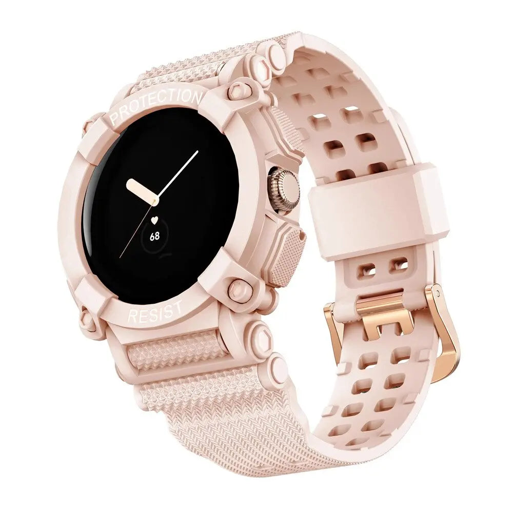 Armband und Bumper-Schutzhülle für die Pixel Watch im Set – Passender Schutz