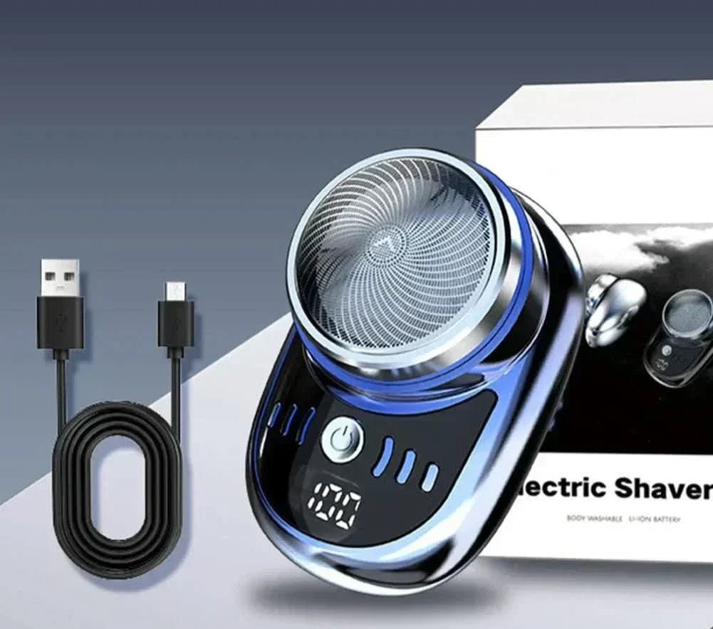 Aparat de ras Mini USB NovaTrim — Design compact, afișaj digital al bateriei