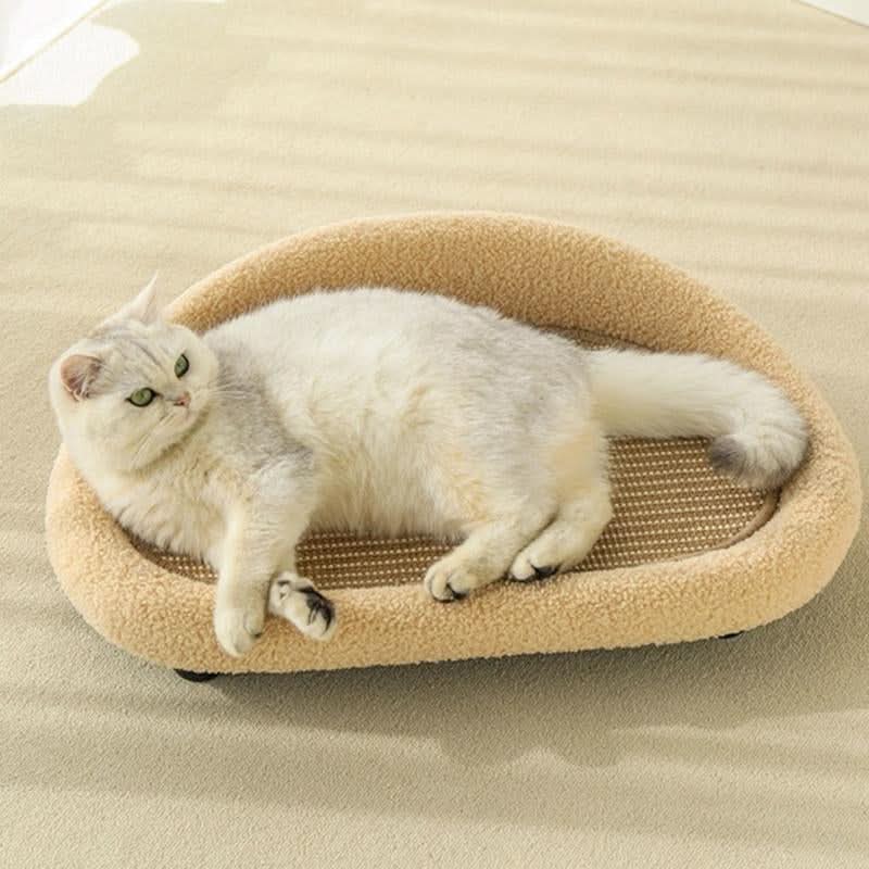 SilkPaw Sanctuary Cat Retreat — Stylish Design, Scratching Surface, Cozy Cushion