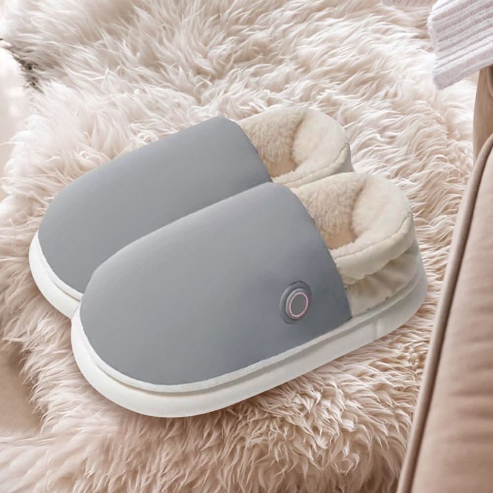 WarmNest 电热拖鞋 – 即刻温暖，柔软舒适