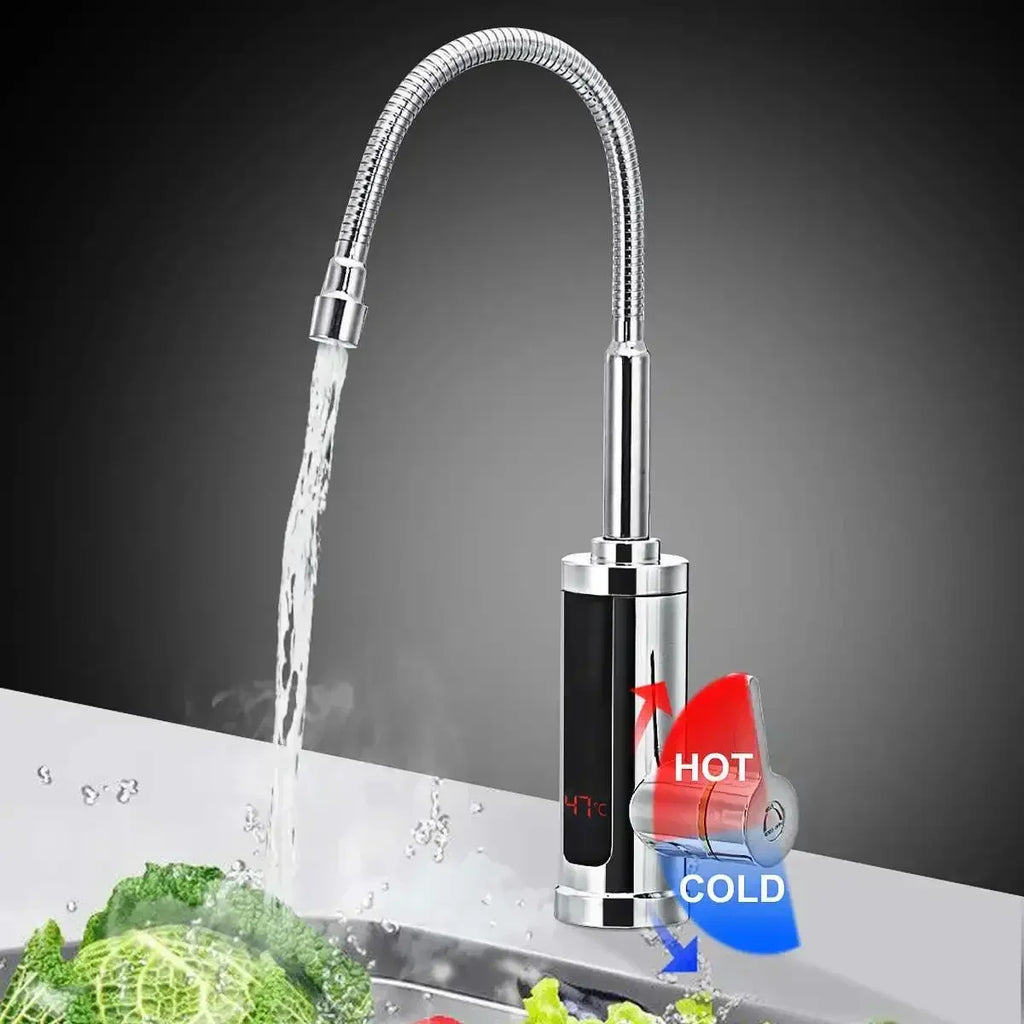 Grifo eléctrico instantáneo de 3000W — doble mando, agua caliente de 86-140°F