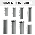 Modern 100% Blackout Curtains with Coated Lining for Bedroom & Living Room - Euroselle