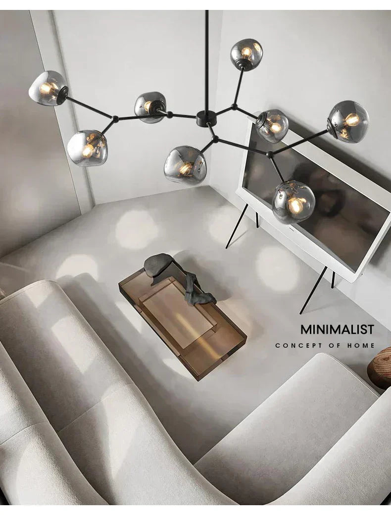 Minimalist Lava Glass Chandelier