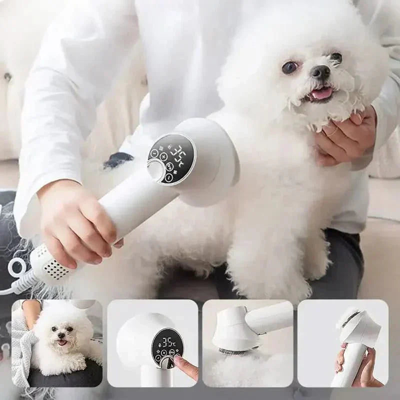 NovaPaws 2-en-1 Sèche-cheveux silencieux et brosse douce
