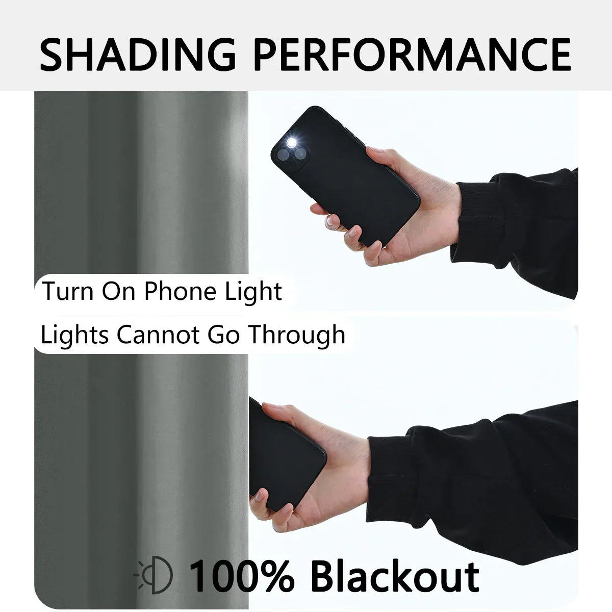 Modern 100% Blackout Curtains with Coated Lining for Bedroom & Living Room - Euroselle