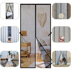 Mosquito-resistant Door Curtain Hands-free 100x210 cm Living Room Bedroom - Euroselle