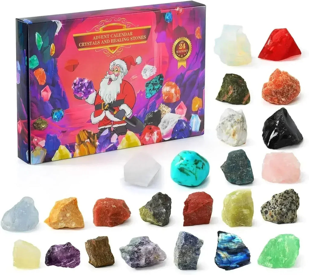 GemSpark 24 Real Gemstones Advent Calendar – Educational Treasure Collection