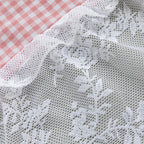 Plaid Lace Half Curtain for Kitchen and Small Windows - Euroselle