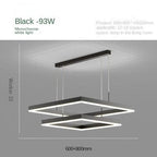 Square pendant chandelier