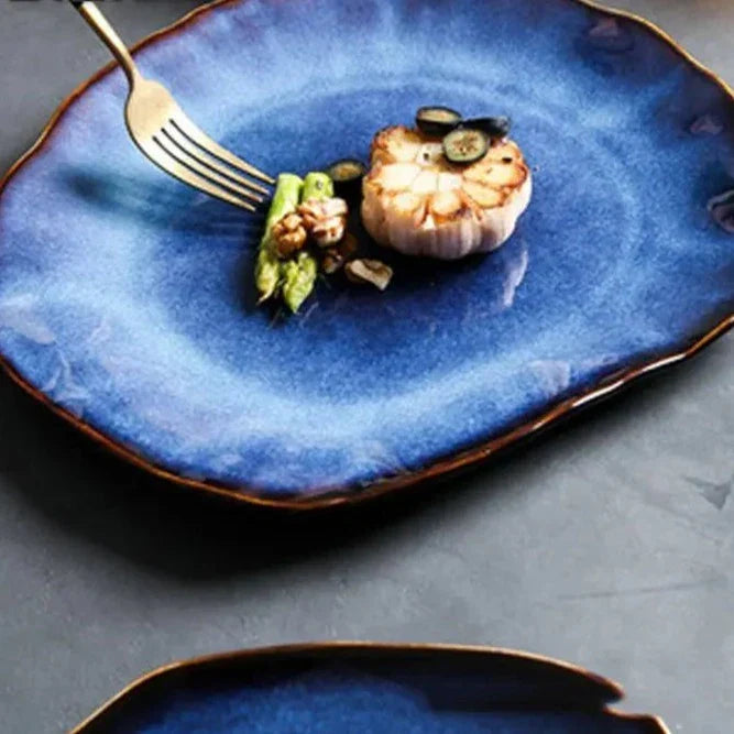 Ručně malované pestrobarevné talíře z kostního porcelánu, sada 10,5 palce