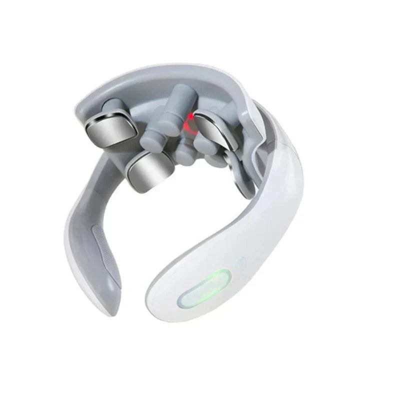 HaloNex Smart Neck Massager z funkcją podgrzewania — kompaktowe urządzenie wibracyjne i pulsacyjne, 5 prędkości