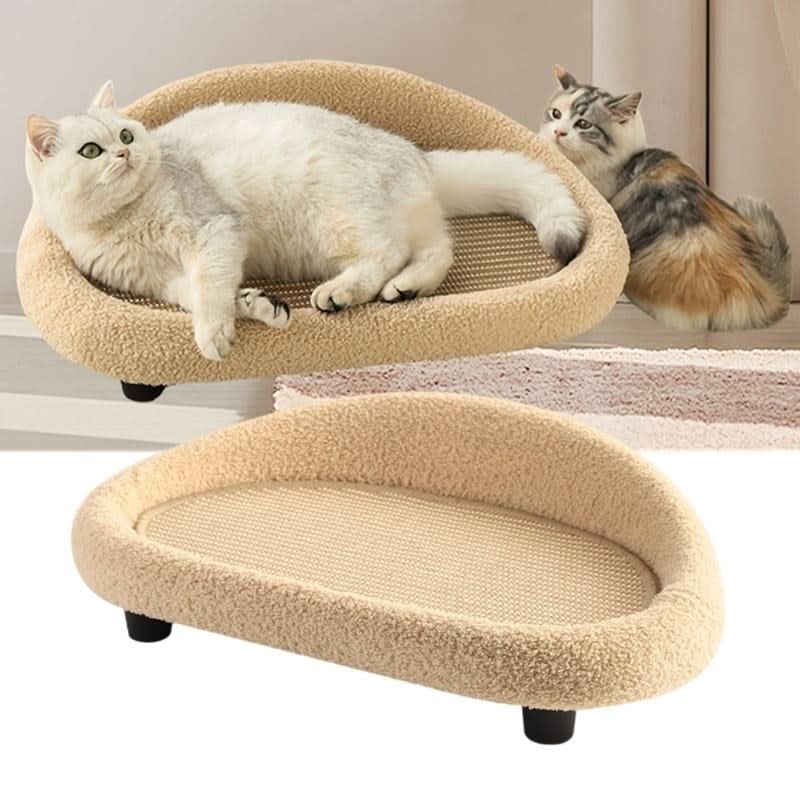 SilkPaw Sanctuary Cat Retreat — Stylish Design, Scratching Surface, Cozy Cushion