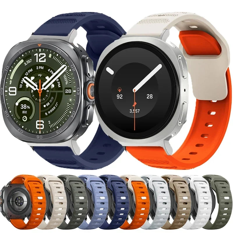 Samsung Galaxy Sport Band — Vented Silicone, 13 Colors, 40/44/46/47mm
