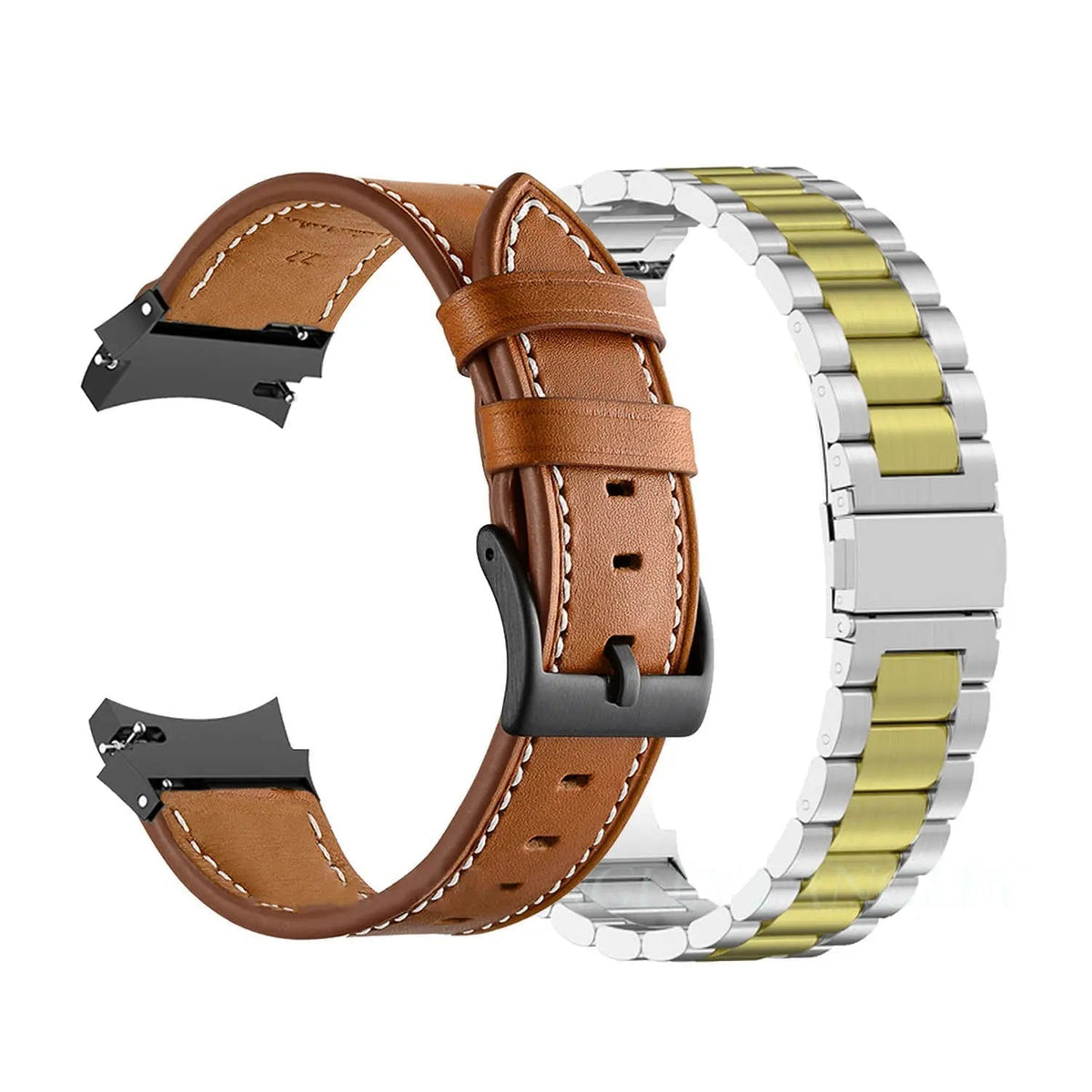 Correa de cuero y acero para Galaxy Watch 5 — Ajustable, varios acabados