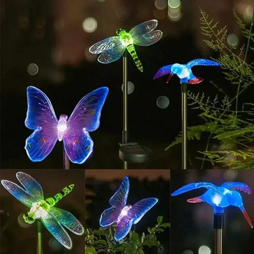 AuroraLeaf solcelledrevet sommerfuglelampe med LED til haven