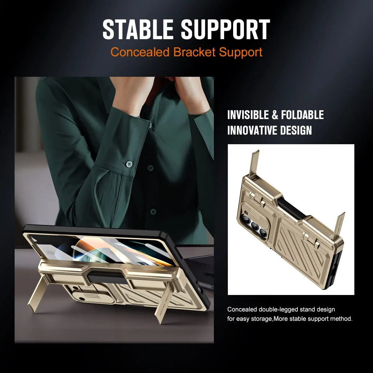 Capa blindada para Samsung Galaxy Z Fold 4/5 — Proteção do ecrã e suporte