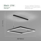 Square pendant chandelier
