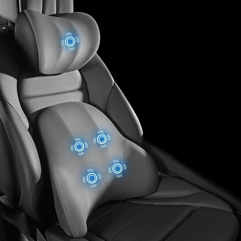 NovaEase Elektrisches Kissen — Ergonomisch geschwungenes Profil, Unterstützung für Nacken und Lendenbereich
