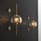 Adriel - Modern Honeycomb Brass & Glass Wall Sconce