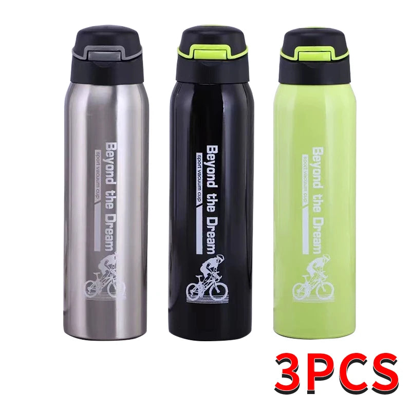Doppelwandige Edelstahlflasche, 17 oz — Sportverschluss und Trageschlaufe