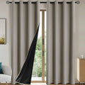 Modern 100% Blackout Curtains with Coated Lining for Bedroom & Living Room - Euroselle