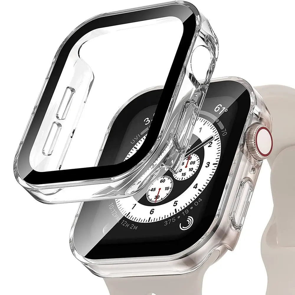 מגן נצמד ל-Apple Watch Series 4-9 — זכוכית מחוסמת ושריון PC