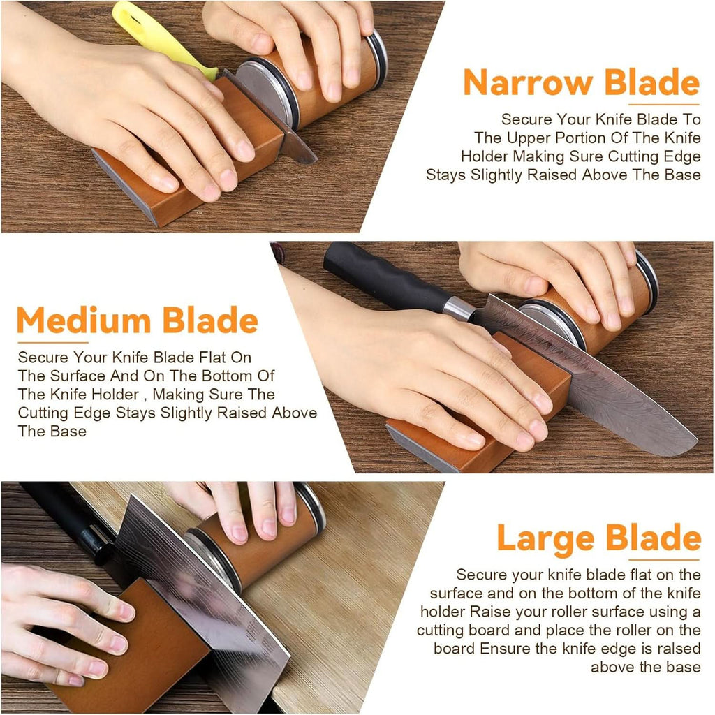 EdgeForge Pro Diamond-Coated Roller Knife Sharpener — Instant Blade Revival