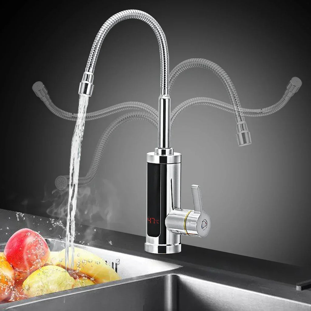 Grifo eléctrico instantáneo de 3000W — doble mando, agua caliente de 86-140°F