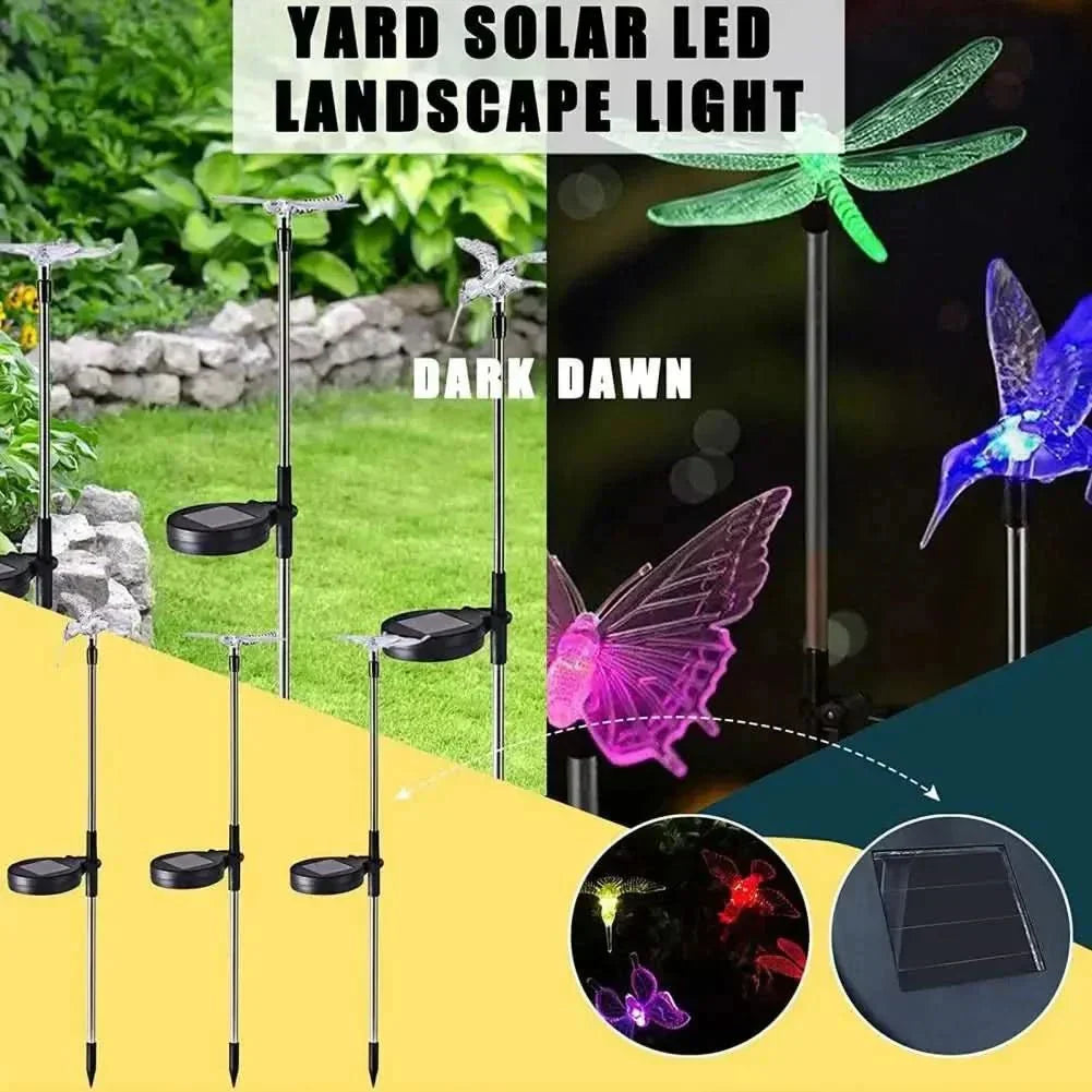 AuroraLeaf solcelledrevet sommerfuglelampe med LED til haven