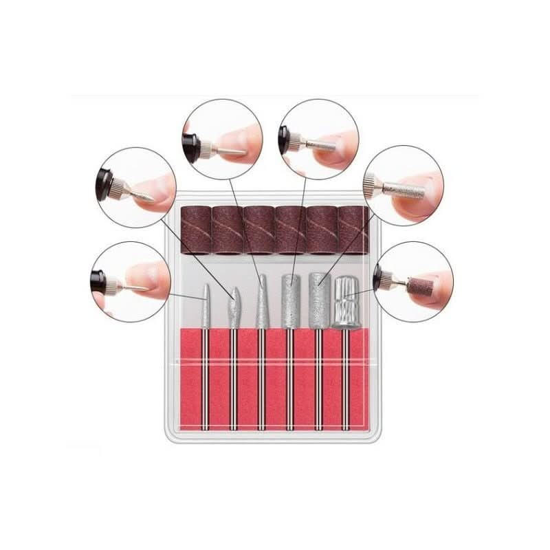 NailMaster Elite 6-In-1 Electric Nail Care Kit — Interchangeable Attachments for Natural and Gel Nails