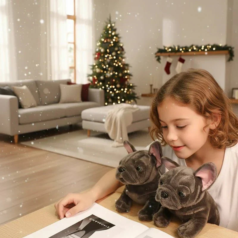 Bulldog Buddies 28 cm realistická plyšová hračka buldoka — měkká a mazlivá