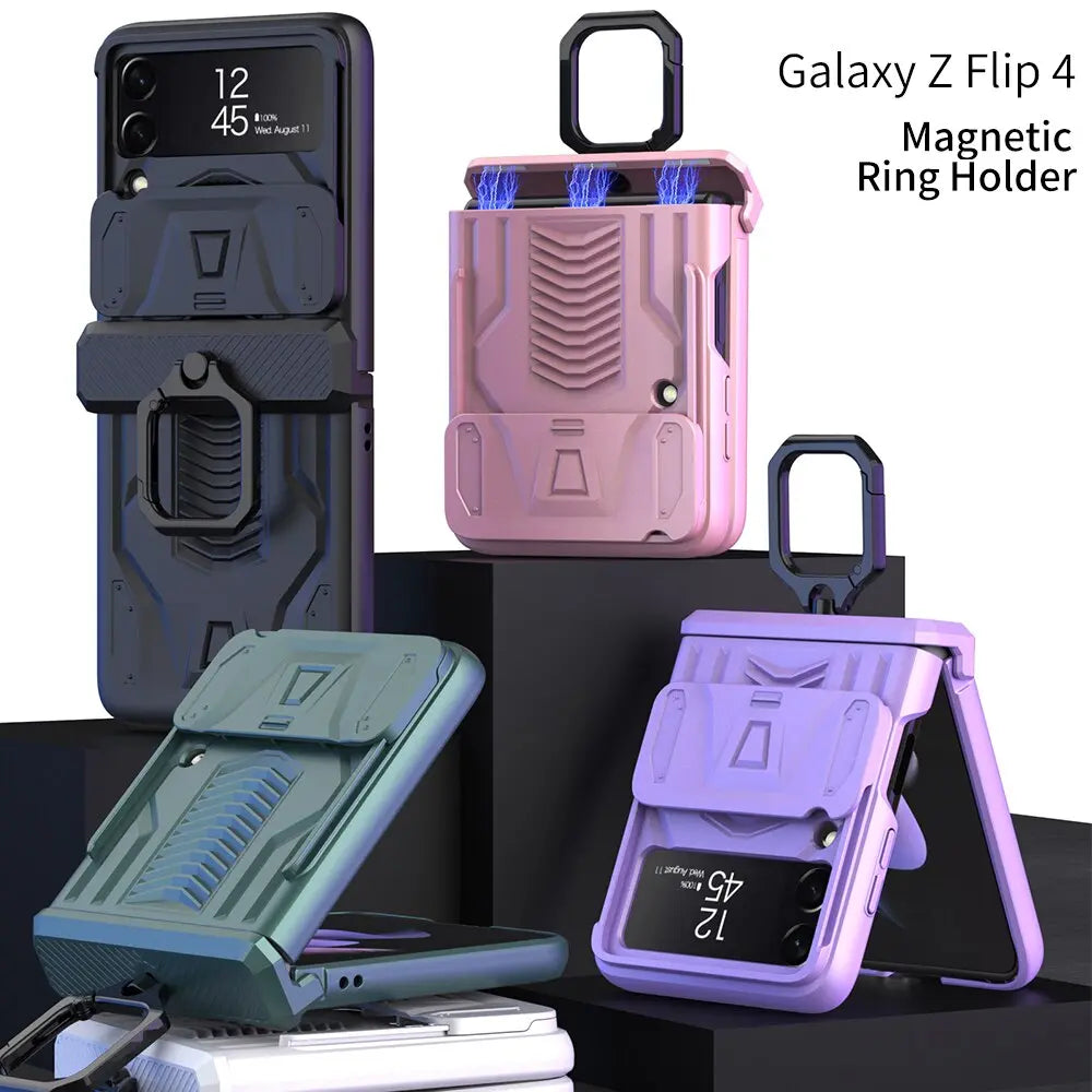 Cover a doppio strato per Samsung Galaxy Z Flip 4 e Z Flip 3 — Anello magnetico