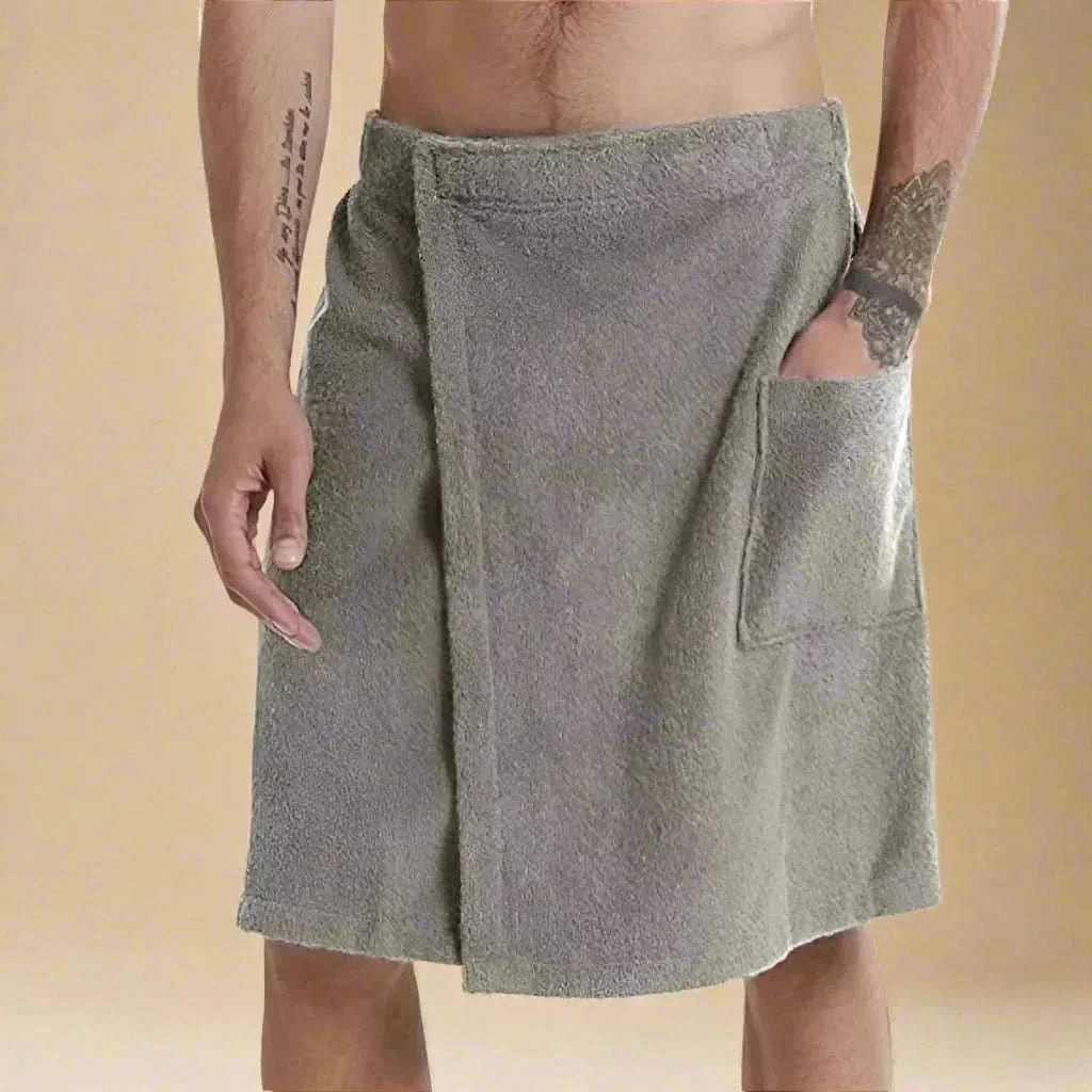 Albornoz de toalla convertible y suave — toalla de baño portátil desplegable