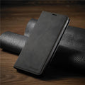Skórzane etui folio z magnetycznym zamknięciem do iPhone’a — zatrzask na całej powierzchni