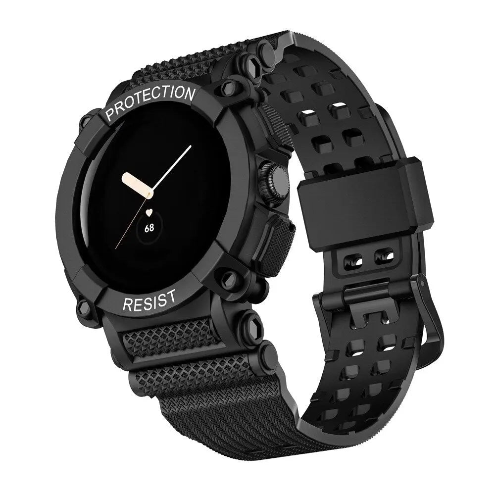 Armband und Bumper-Schutzhülle für die Pixel Watch im Set – Passender Schutz