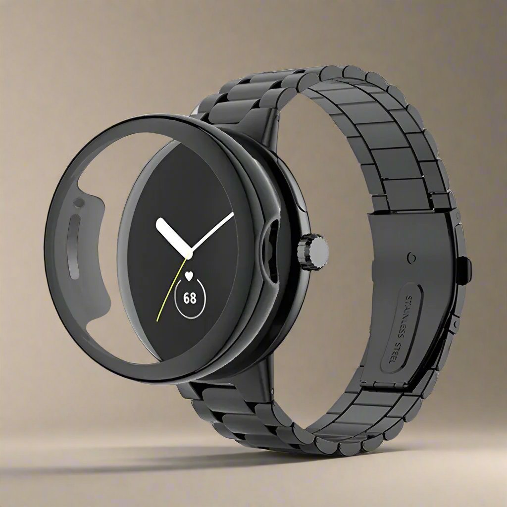 Kit cinturino in acciaio inossidabile e custodia protettiva per Pixel Watch — 41mm e 45mm