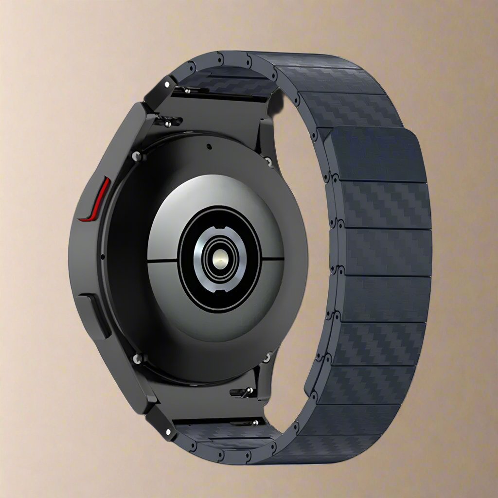 Samsung Galaxy Watch 4/5/6 Carbon Fiber Strap – Black, Blue & Green