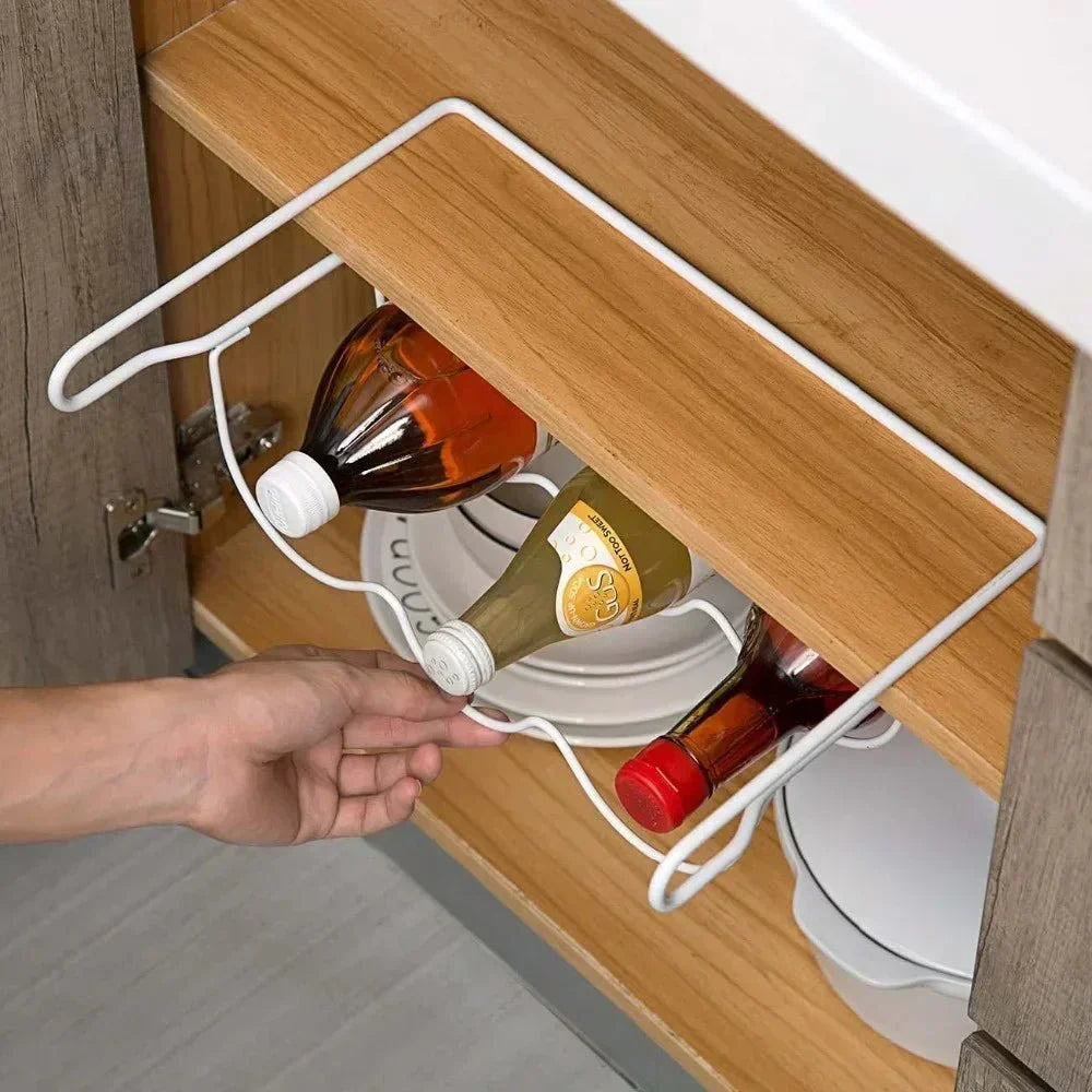 FlexShelf Bottle Organizer On Wheels — Auto Forward Design, Space Saving Cart