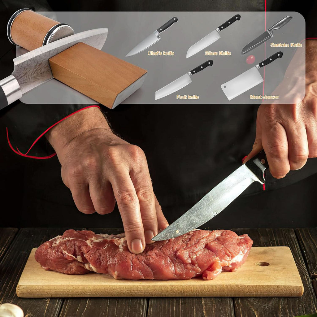 EdgeForge Pro Diamond-Coated Roller Knife Sharpener — Instant Blade Revival