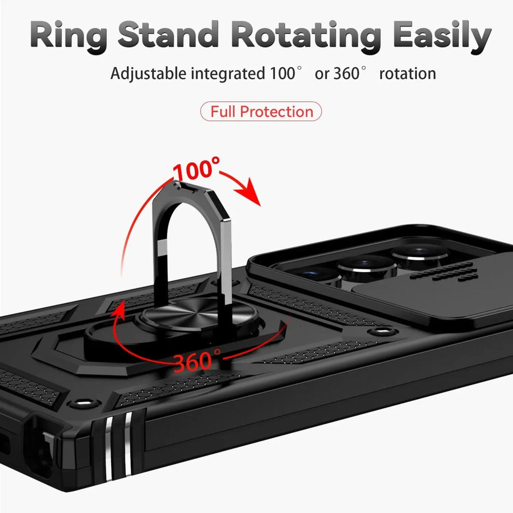 Funda para la serie Samsung Galaxy S23 - protector de cámara y soporte plegable