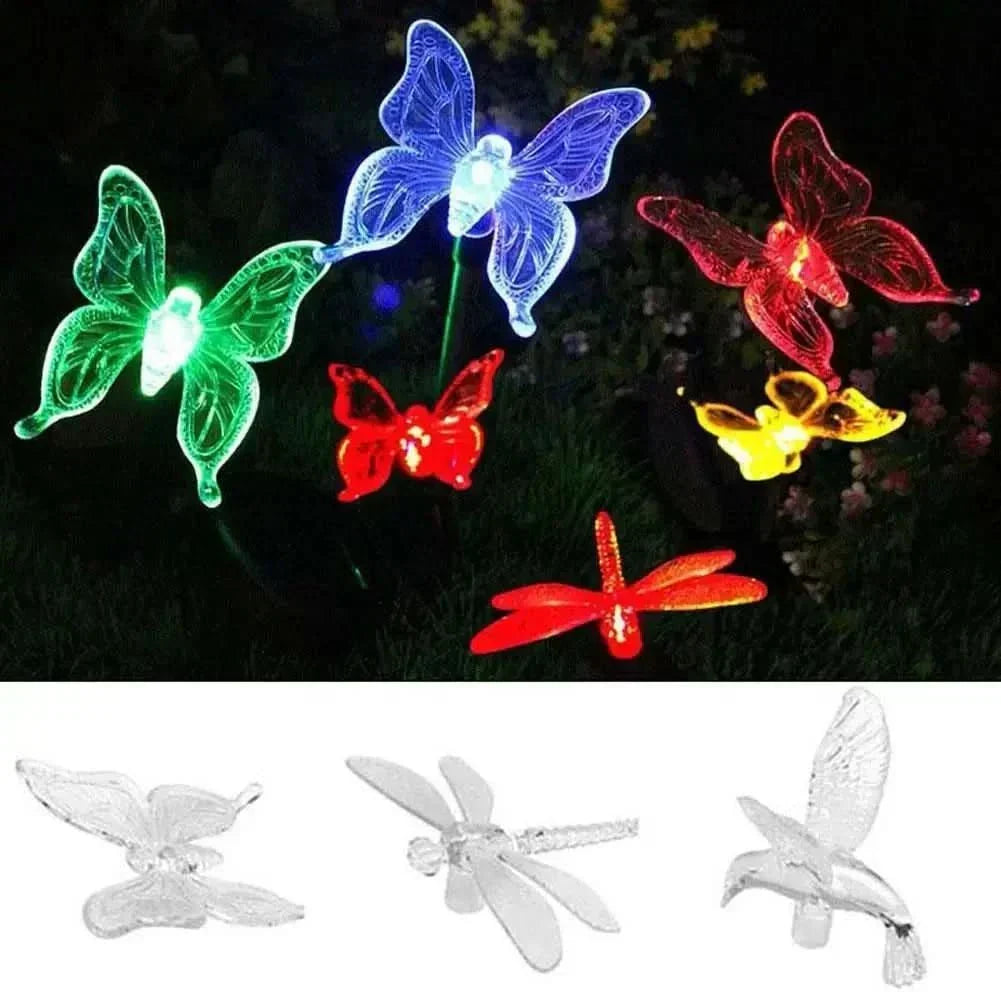 AuroraLeaf solcelledrevet sommerfuglelampe med LED til haven