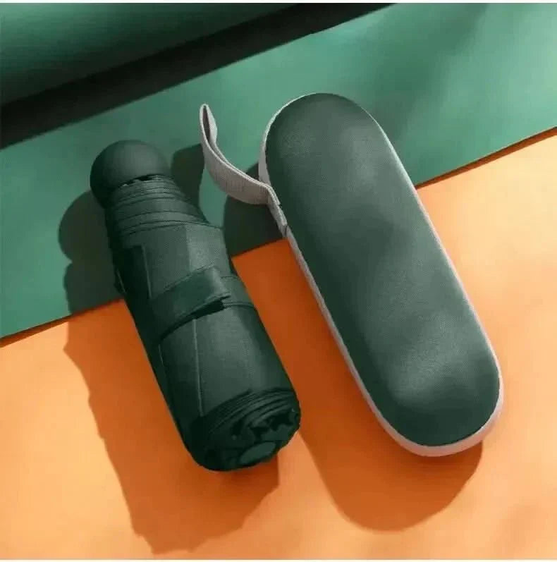 Nexa Capsule Compact Travel Umbrella — Single-Motion Open, Pocket-Fitting Case