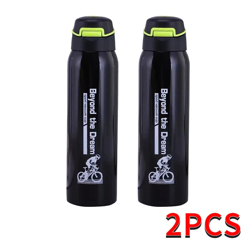 Doppelwandige Edelstahlflasche, 17 oz — Sportverschluss und Trageschlaufe