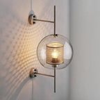 Adriel - Modern Honeycomb Brass & Glass Wall Sconce