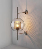 Adriel - Modern Honeycomb Brass & Glass Wall Sconce
