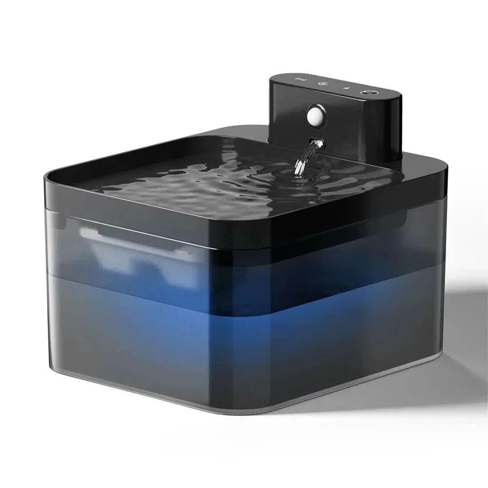 Fuente de agua para gatos AquaPulse — filtración de agua activada por un sensor de movimiento inteligente