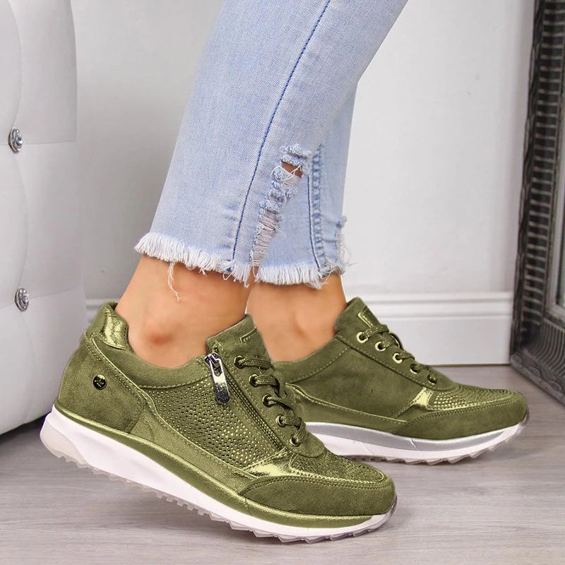 Women's Cushioned Orthopedic Sneakers – Shock-Absorbing Breathable Mesh