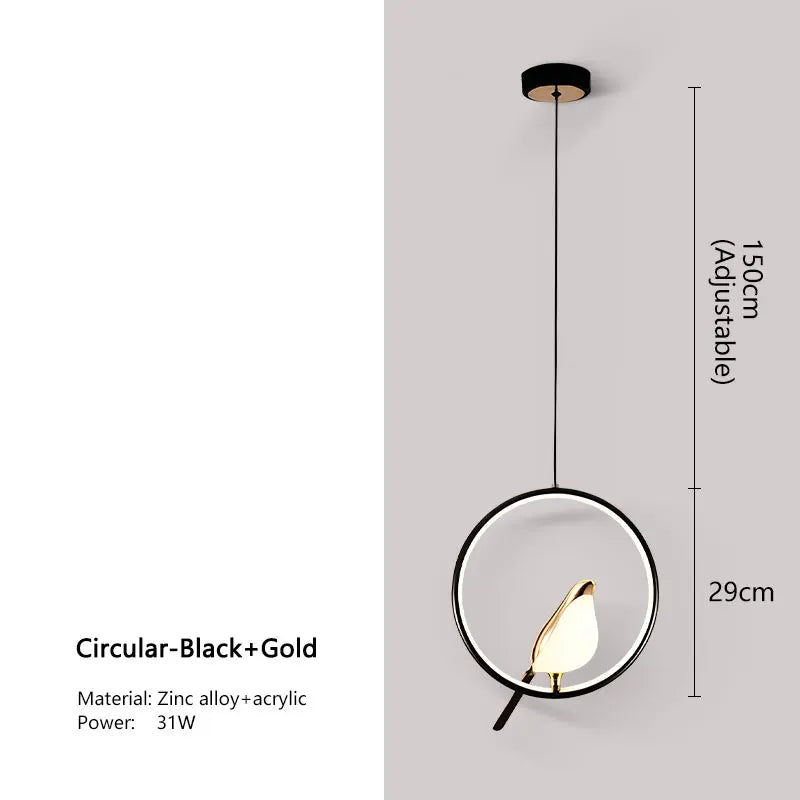 Lumina Nightbird LED Pendant Lamp, Chandelier For Kitchen And Bedroom