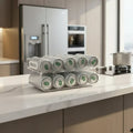 AeroCan Dual-Tier Can Dispenser — Automatic Roll-Forward Mechanism