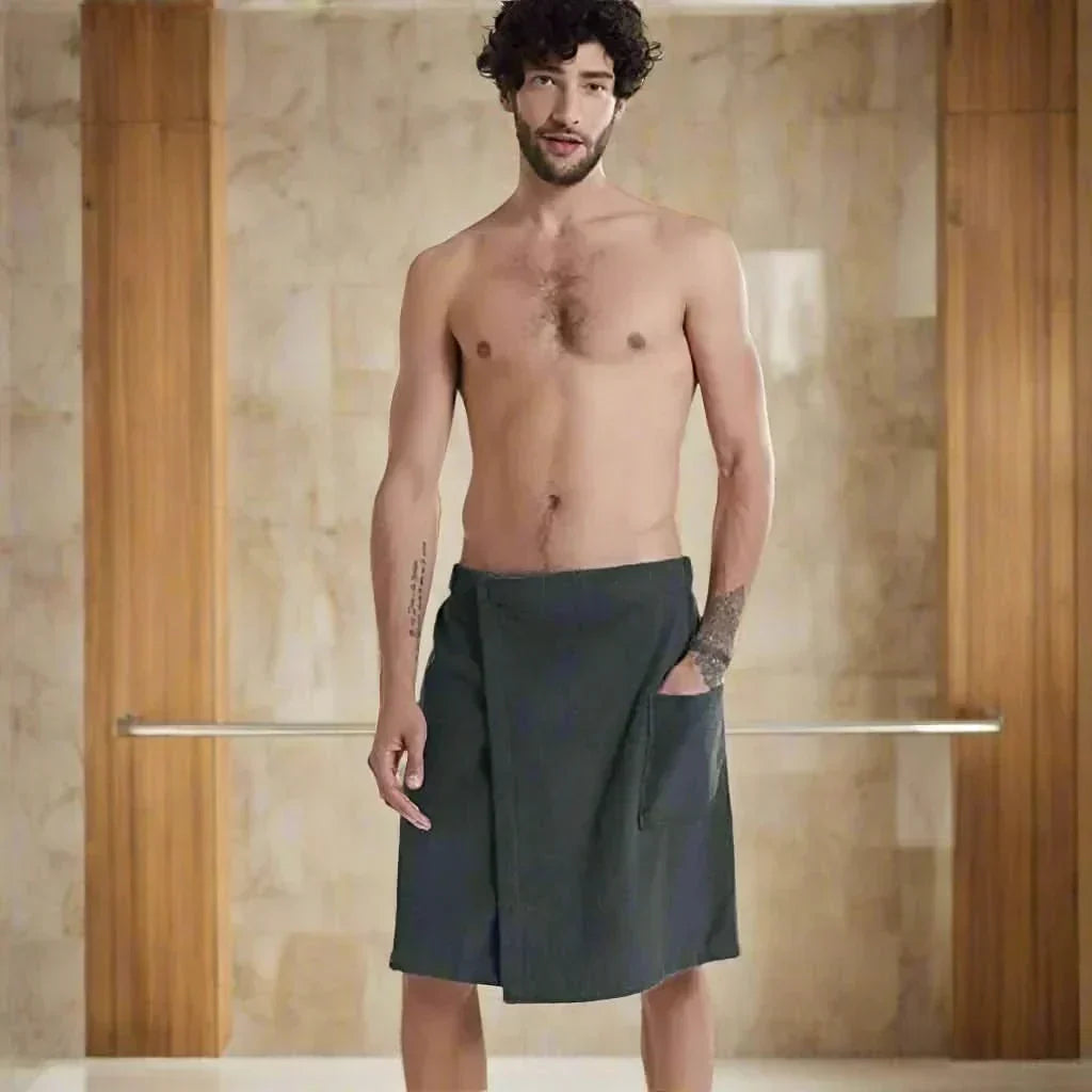 Albornoz de toalla convertible y suave — toalla de baño portátil desplegable